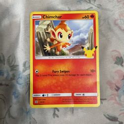 Pokémon Card Chimchar Hp 60