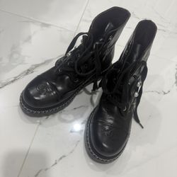 Chanel Pearl Boots