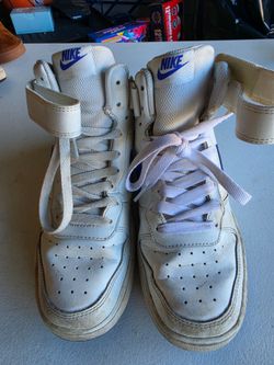 Nike High-Top Sneakers White and Blue