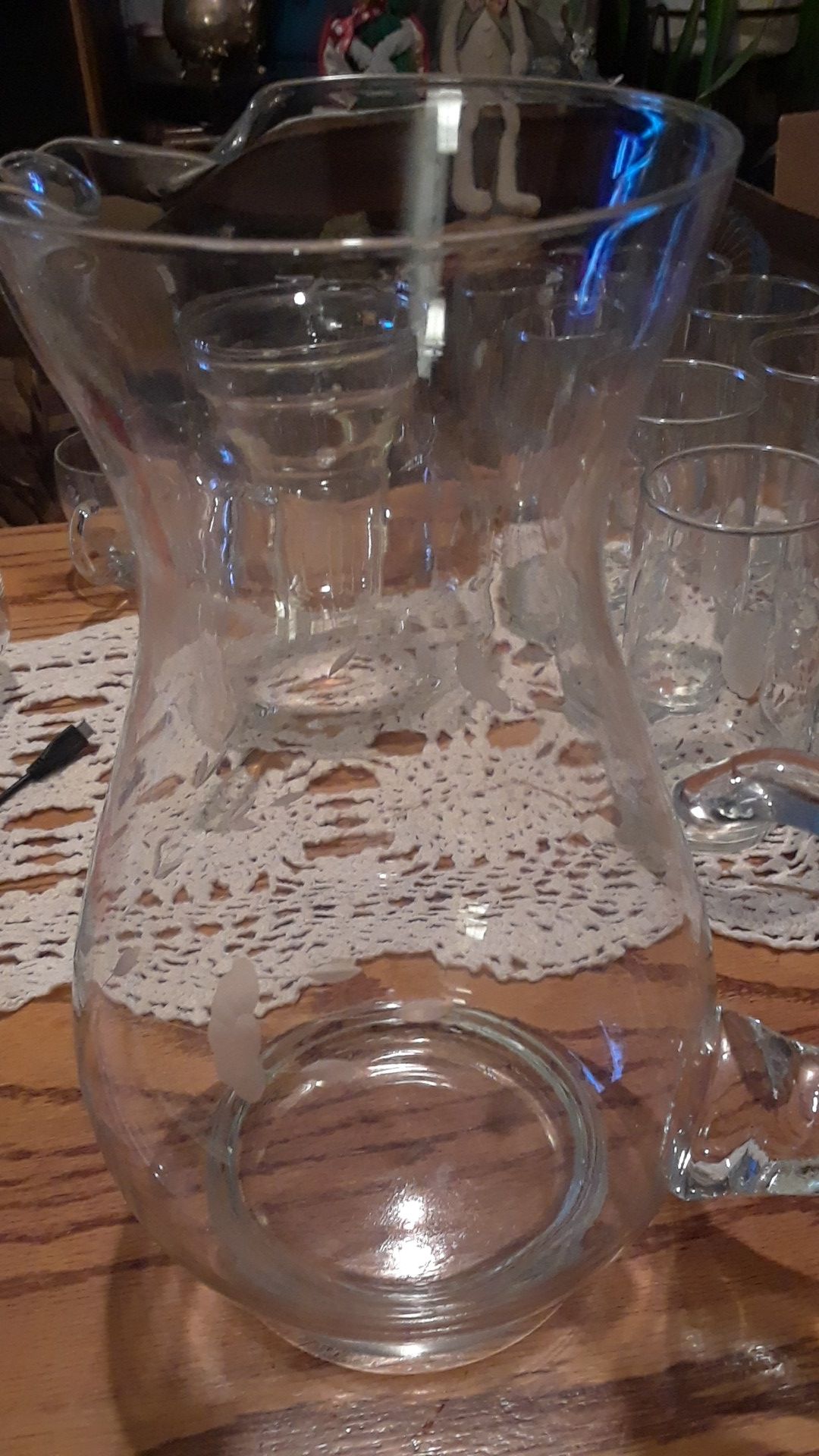 10" crystal water pitcher