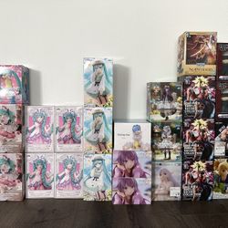 Round 1 Anime Figures - Hatsune Miku, Rem, Frieren, One Piece, Gojo Satoru, Ryu, Kohaku