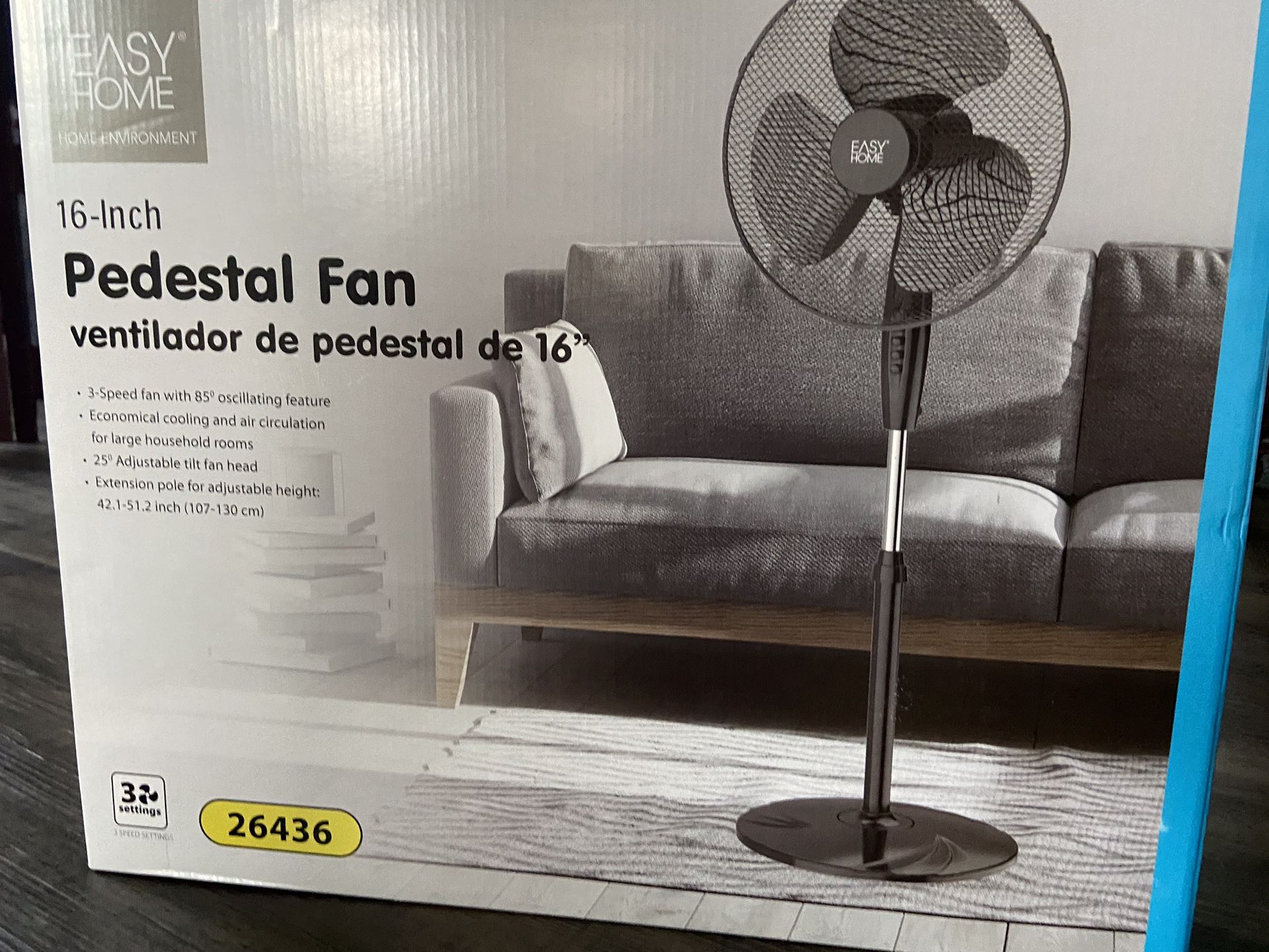 Unopened Brand New Easy Home Pedestal Fan. for Sale in Charlotte, NC OfferUp