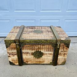 Large Wooden Trunk, Coffee Table. Storage Box