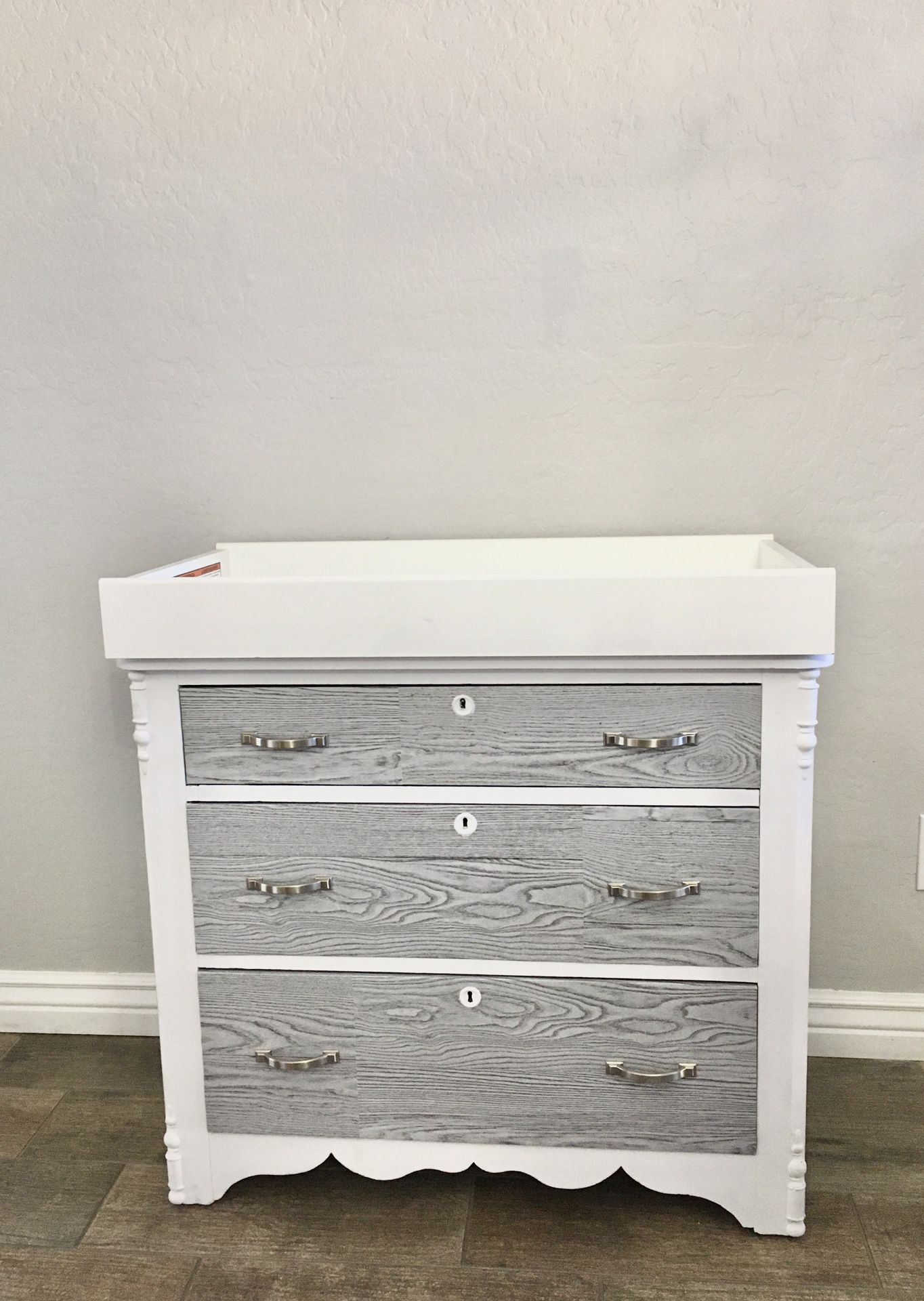 Custom Changing Table with Three Drawers