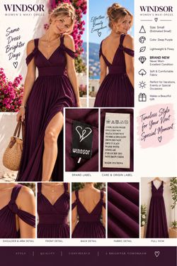 Brand New Windsor Deep Purple Maxi Dress – Small