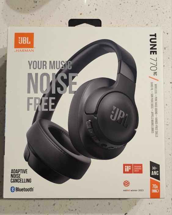 JBL Tune 770NC BLUETOOTH wireless Over Ear Headphones ( black)