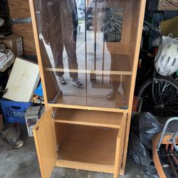 Media Cabinet On Wheels Perfect Condition 
