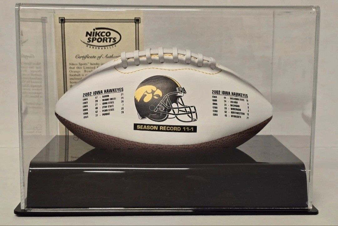 2002 Limited Edition Iowa Hawkeyes Orange Bowl Commemerative Junior Football