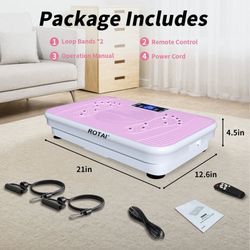 H07 $50  Vibrating Plate Exercise Machine with LED Display, 199 Adjustable Speeds Power, 300 lbs 150 Watts, Shake Board Sport Gym for Women and Men, P