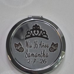 Recuerdos Para Quinceañera Sweet 15,16 Espejos Personalizados Engraved Keepsakes Mirrors
