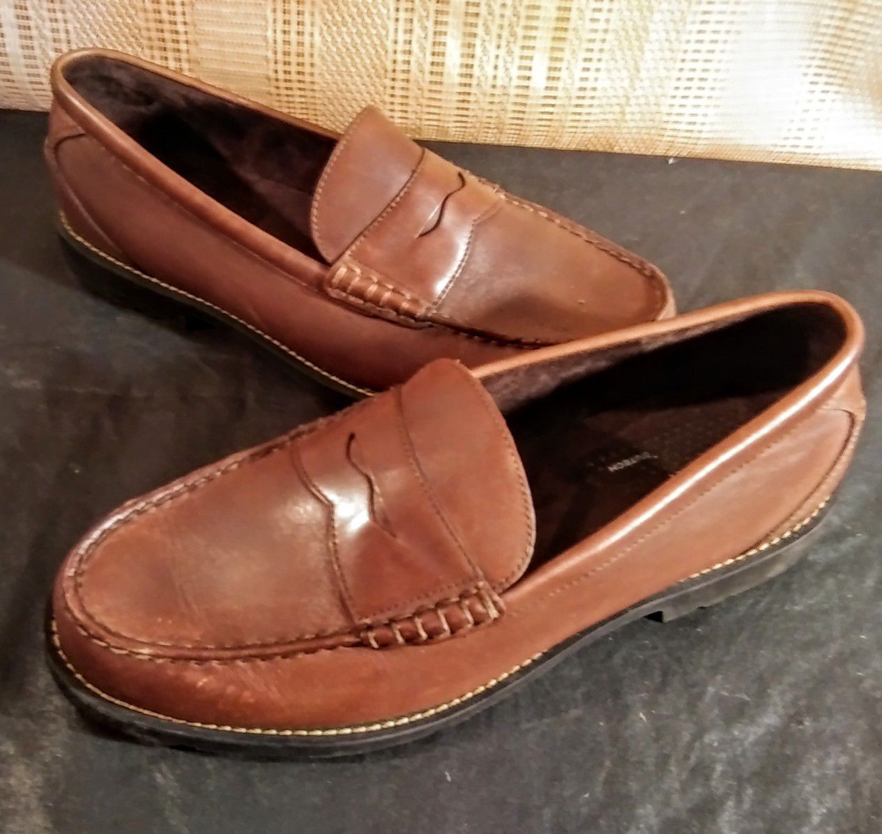 Rockport Brown Men's Penny Loafer Shoes size 13