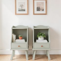 Ethan Allen Vintage Green Nightstands 