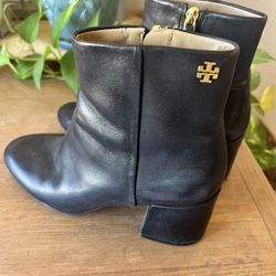 Tory Birch Black Leather Booties