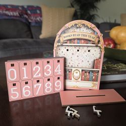 Books Read This Year Book Counter Pink NEW