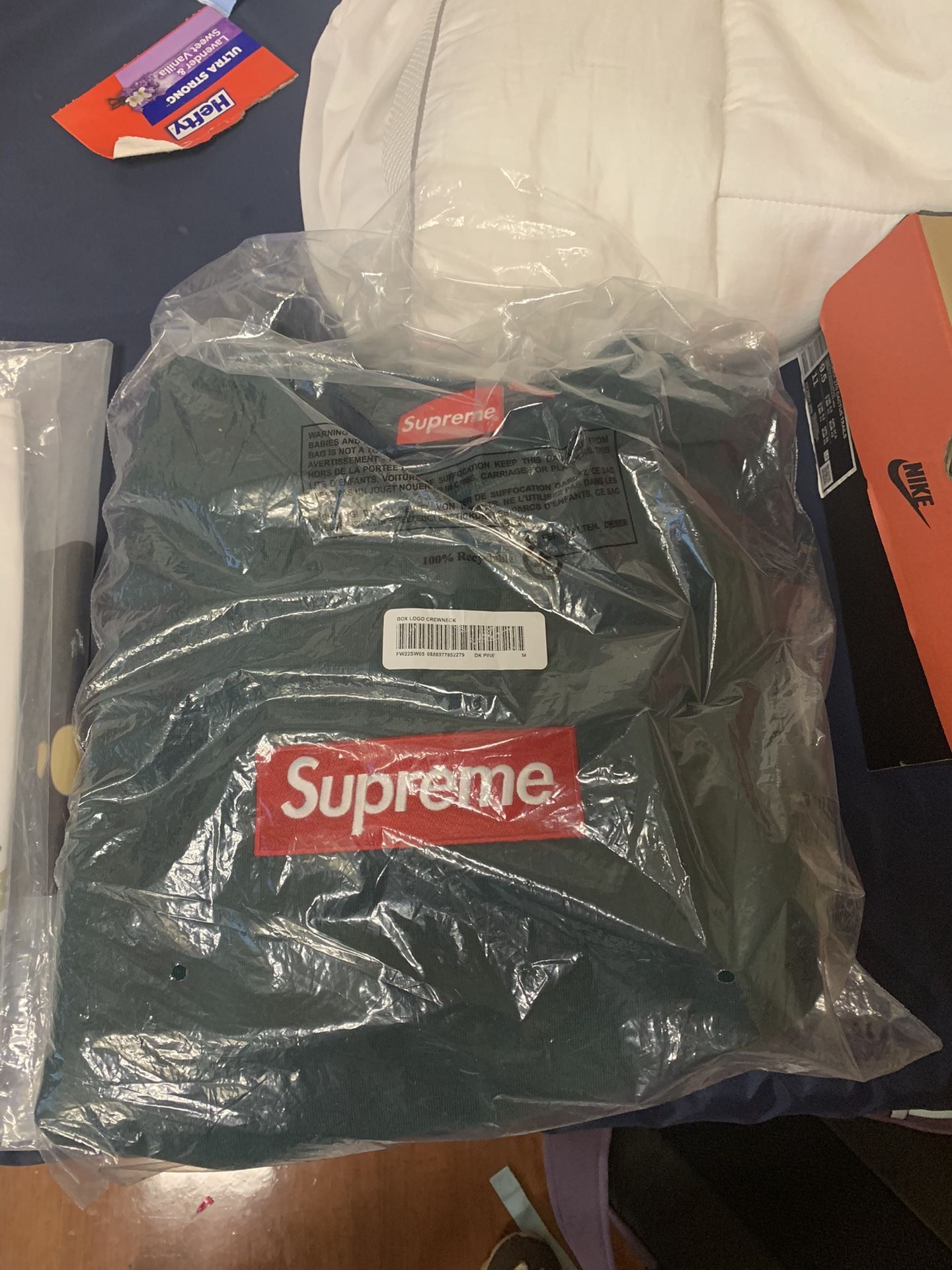 Supreme Pine Green Box Logo Crewneck