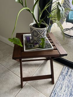 Folding Wooden Side Tables – $20 Each