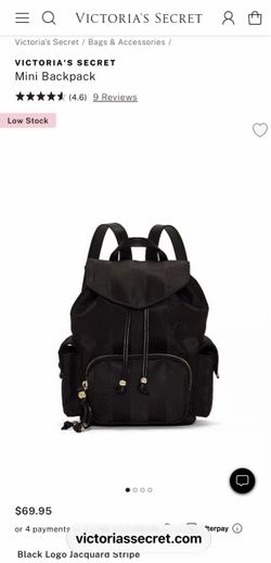 Pink Victoria’s Secret backpack purse