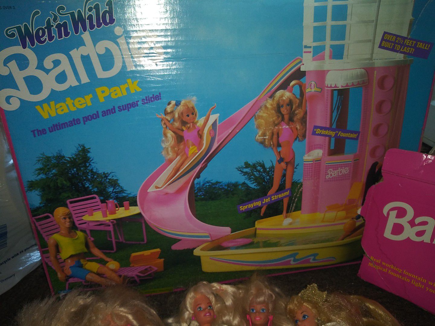 Vintage 80s wet and wild water park with barbie.
