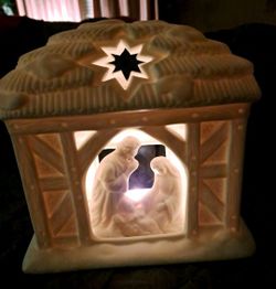 Partylite Candle Holder 8x4x8 Nativity Set