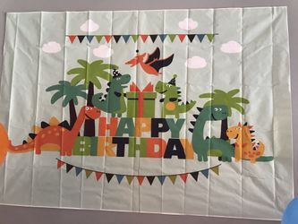 Dinosaur birthday banner