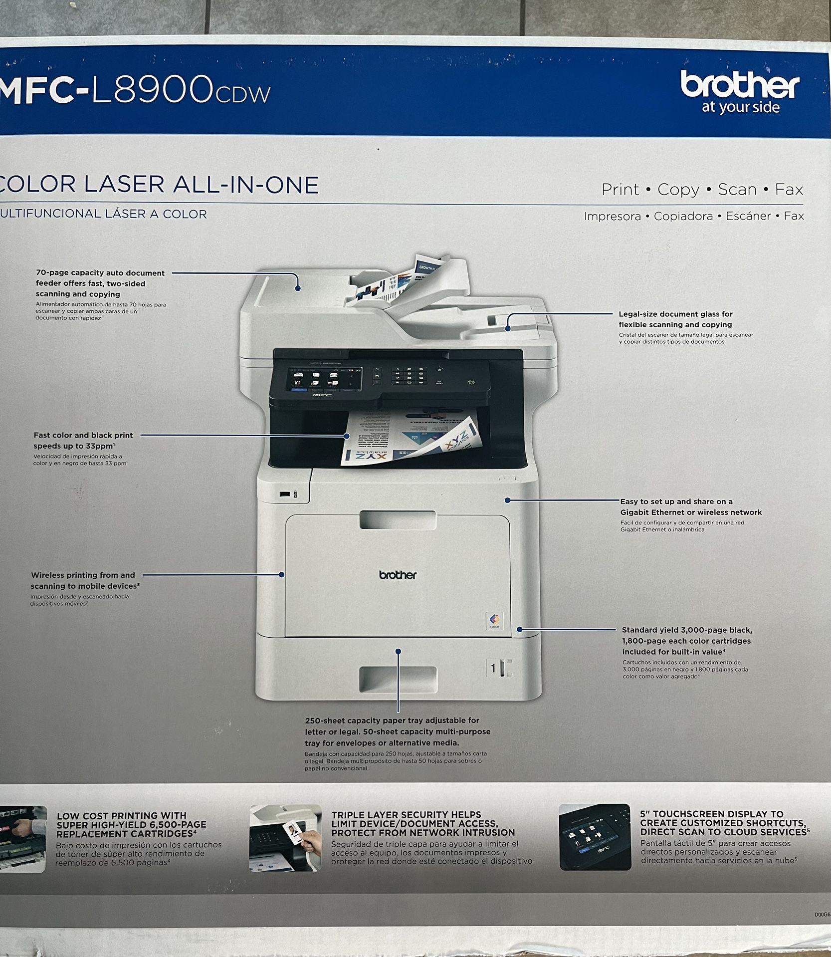 Brother MFC-L8900CDW Business Color Laser All-in-One Printer,
