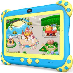 Kids Tablet 7 inch Tablet for Kids WiFi Kids Tablets 32G Android 10.0 Dual Camera Educational Games Parental Control, Toddler Tablet with Kids Softwar