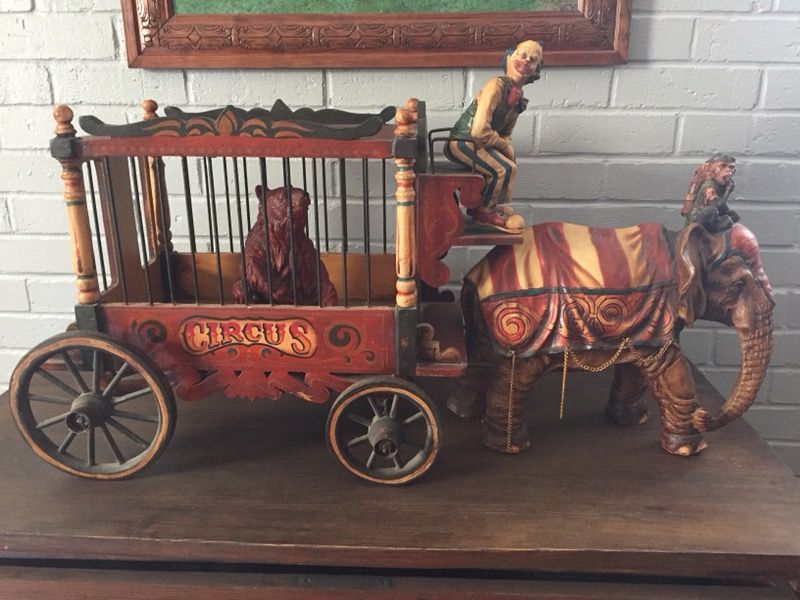 Vintage toy circus wagon