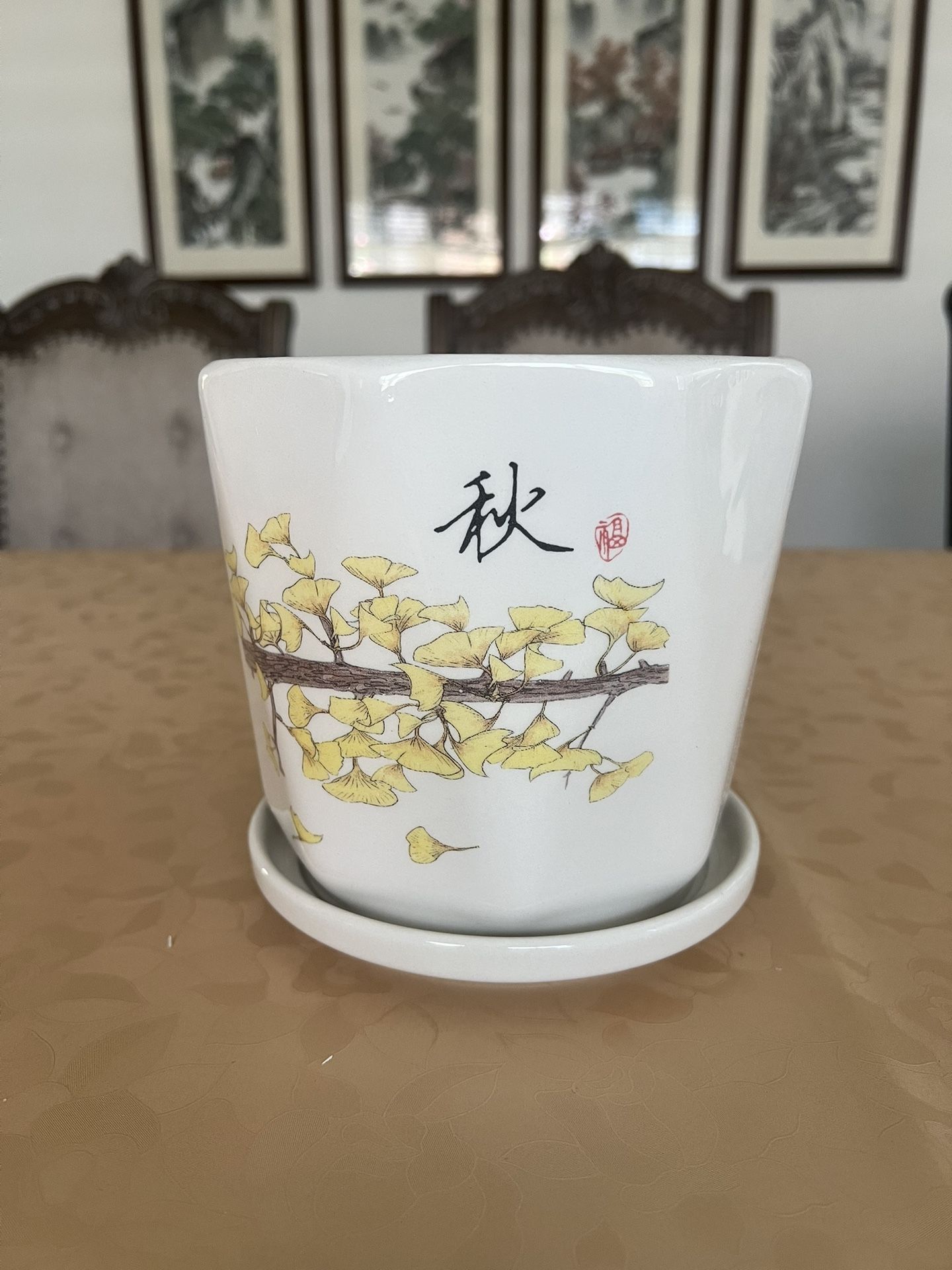 Ceramic Flower Pot – Large $15 (Brand New)