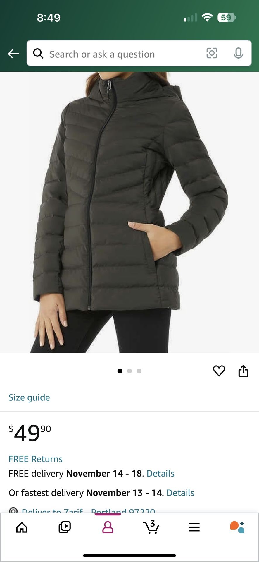 32 Degrees army green women's jackets