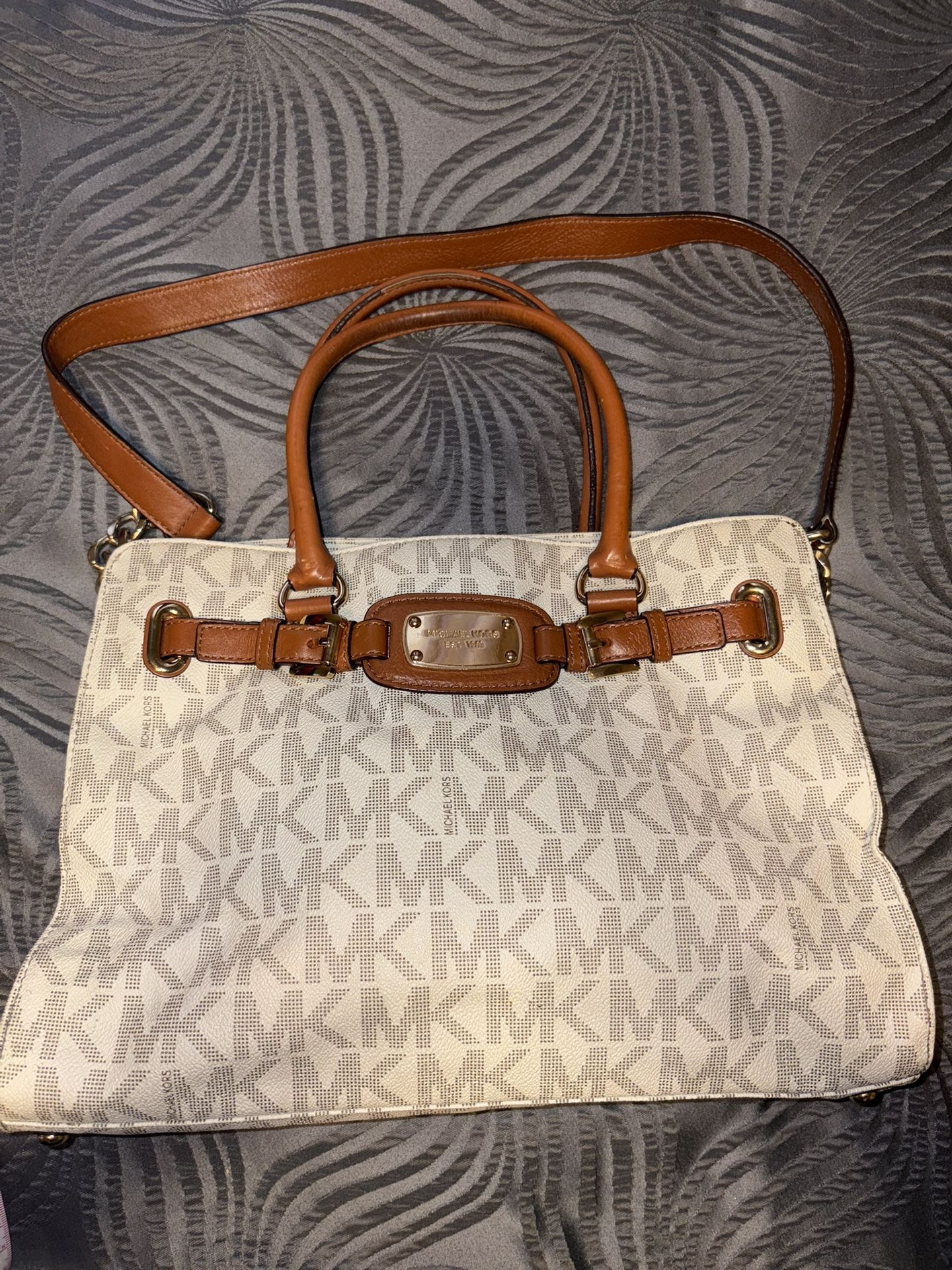 Michael Kors, Hamilton Handbag White And brown