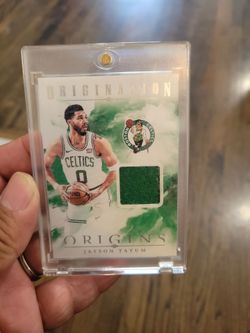 Jayson Tatum Origination game worn/ used  material  basketball card