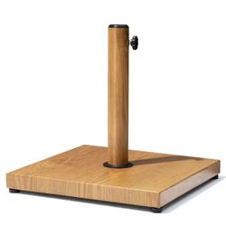 43 lbs. Cement Concrete and Steel Patio Umbrella Base in Echo Teak
