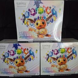 Pokémon Prismatic Evolutions Elite Trainer Box — $160 each · 3 available