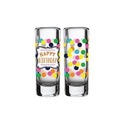 Slant Collection Birthday Bash Shot Glasses 21st B-Day.