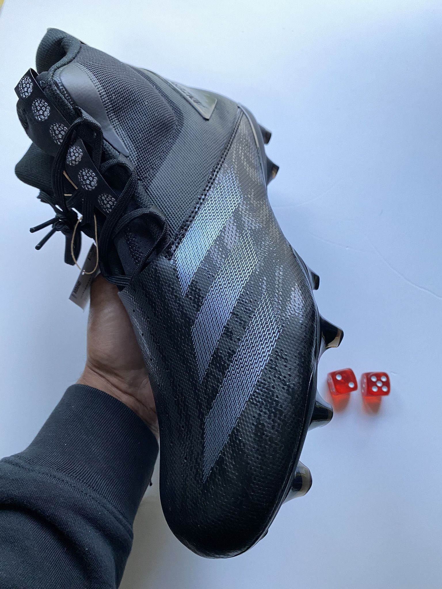 Adizero Chaos Lineman Cleats BLK　28.5㎝　E Adidas Adizero Chaos Triple Black Lineman Football Cleats