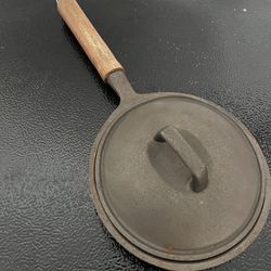 Vintage Cast Iron Skillet 6.5 Inch With Lid Made In Korea