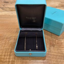 Tiffany & CO. T-Bar 18k Rose Gold Earrings 