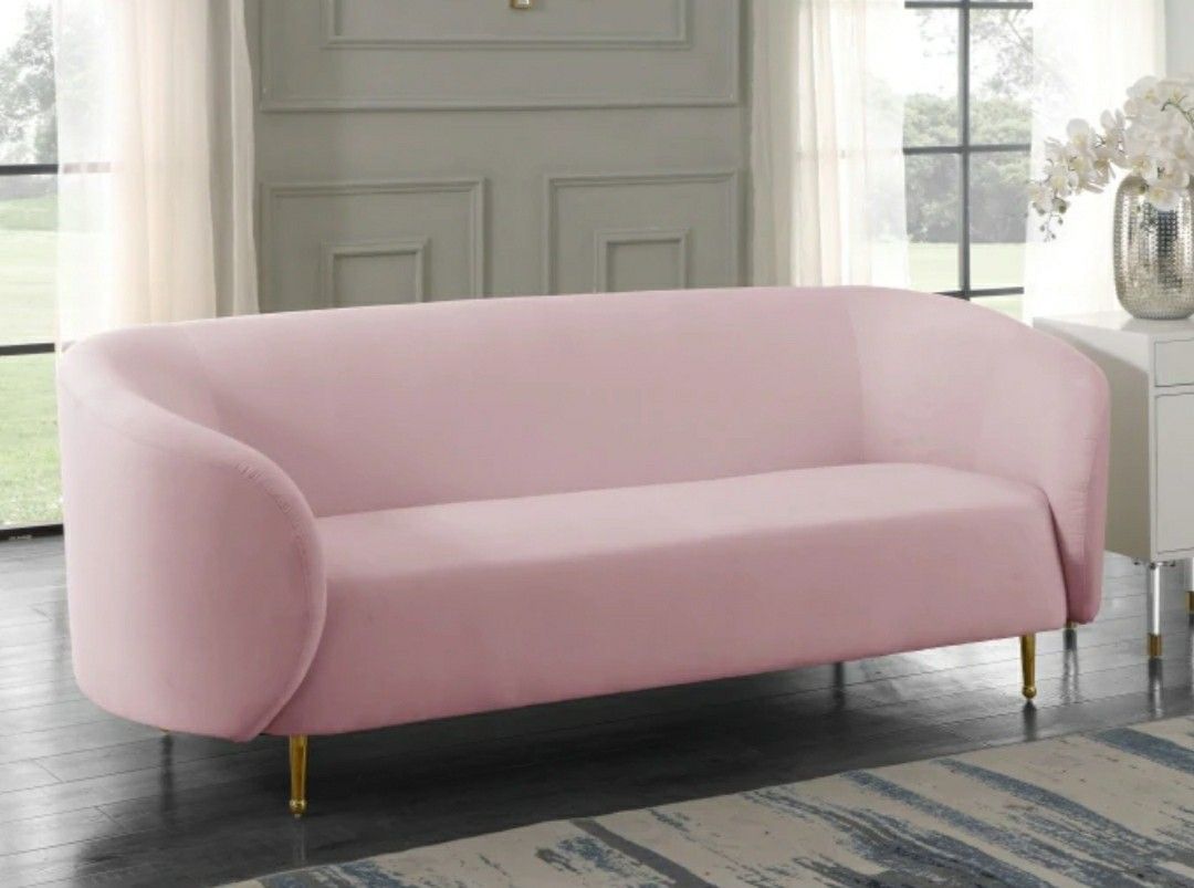 Lavilla Velvet Pink Sofa
