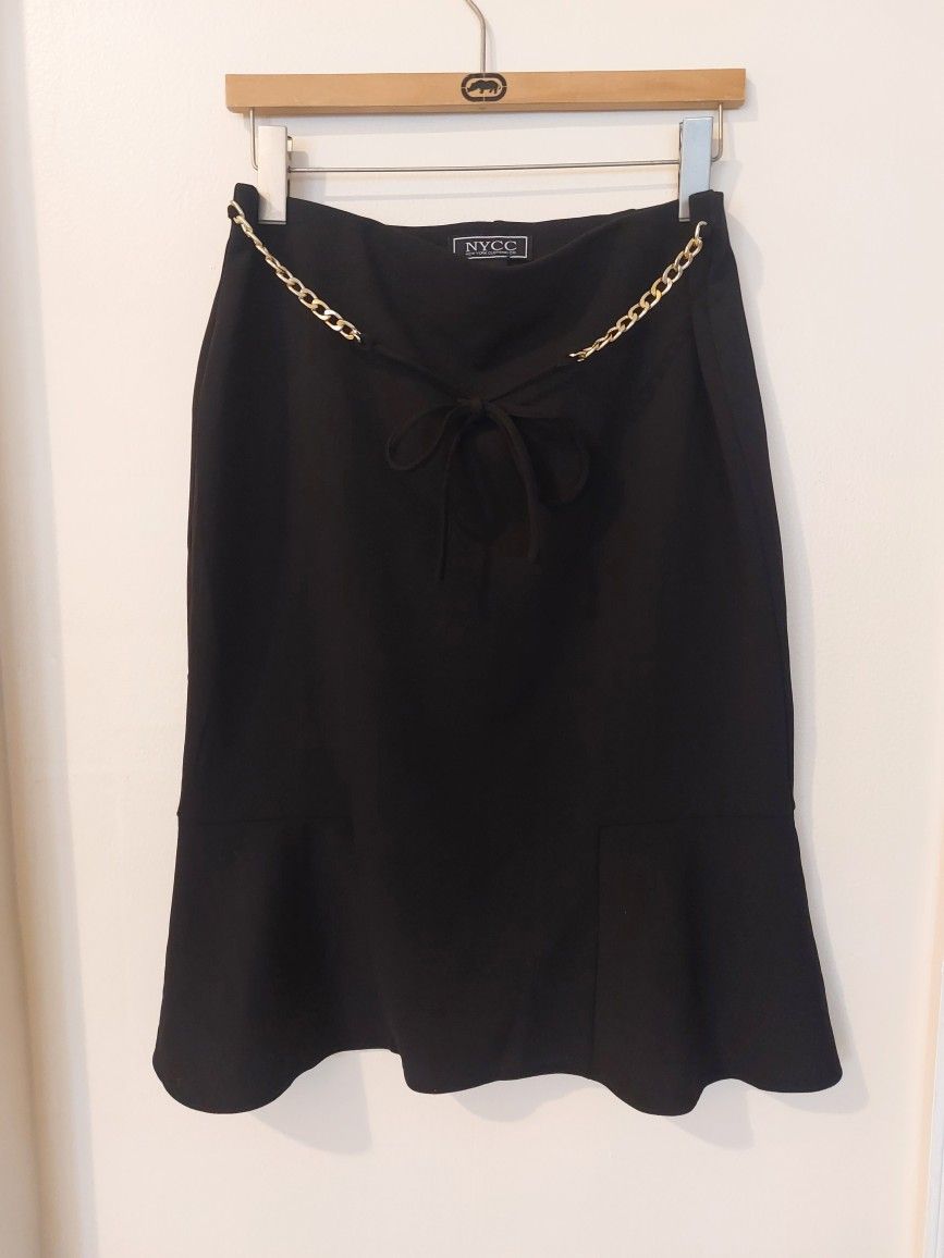 NYCC BLACK SKIRT WITH GOLD SizeM