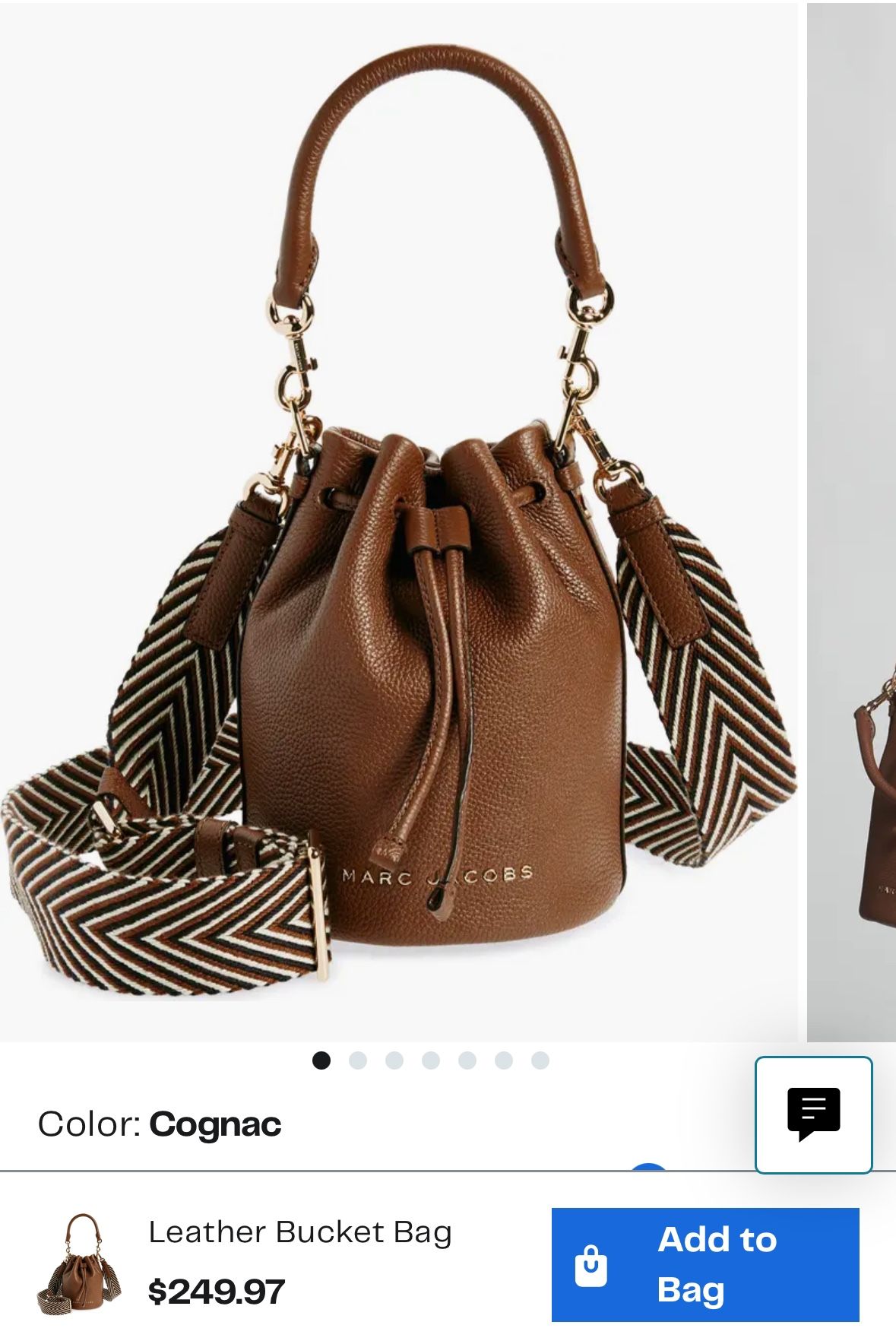 Brand New Marc Jacobs Leather Bucket Bag