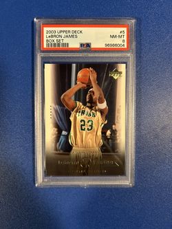 2003-04 Upper Deck LeBron James Box Set LeBron James #5 PSA 8 NM-MT Rookie RC