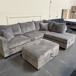 107” Sectional With FREE OTTOMAN