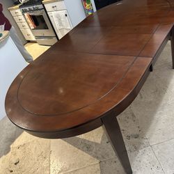 Mahogany Table Nice Table Great Condition The Seats Are Where An Tear On Them Nice An Shiny Table No Scratches Was Covered 