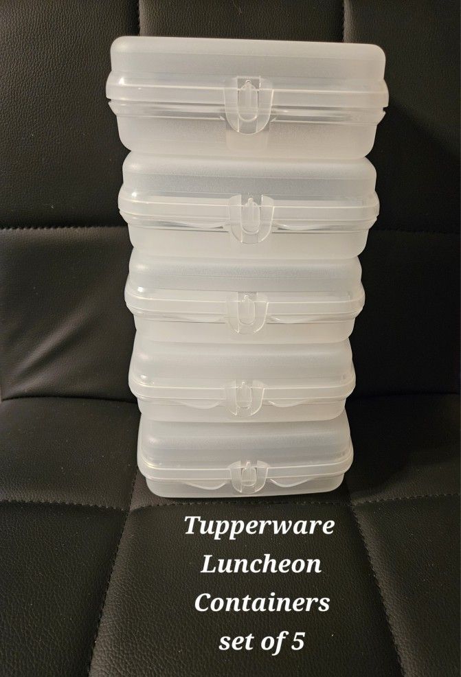 Tupperware Luncheon Containers Set Of 5