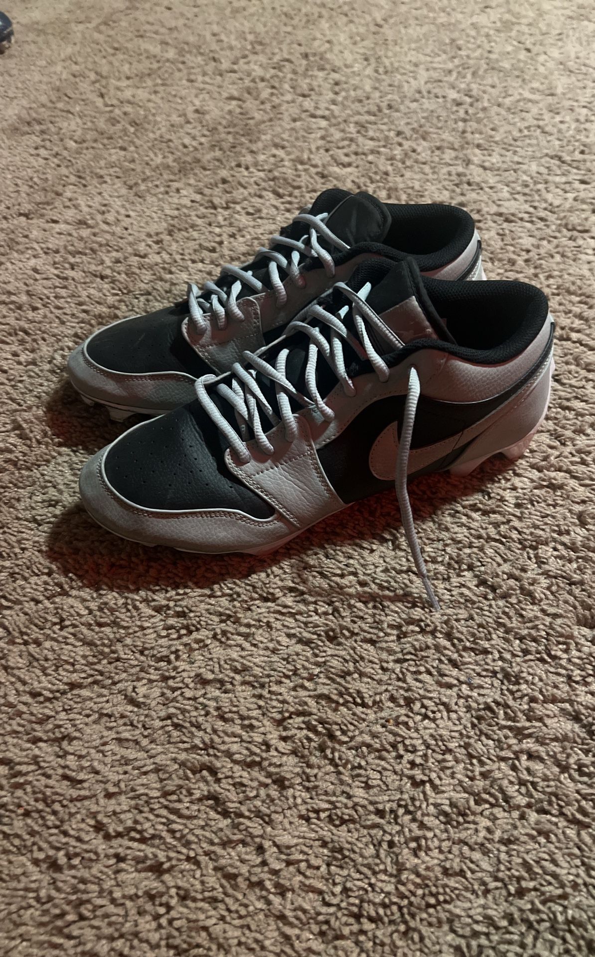 Jordan 1 Low Football Cleats (GREY & WHITE) 10.5