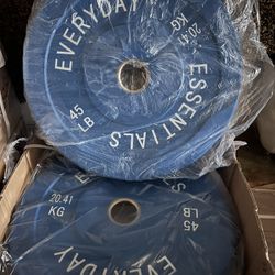 Olympic Bumper Weights - 45lbs, Pair