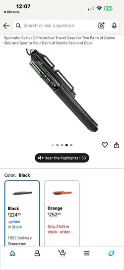 Sportube hard case for skis