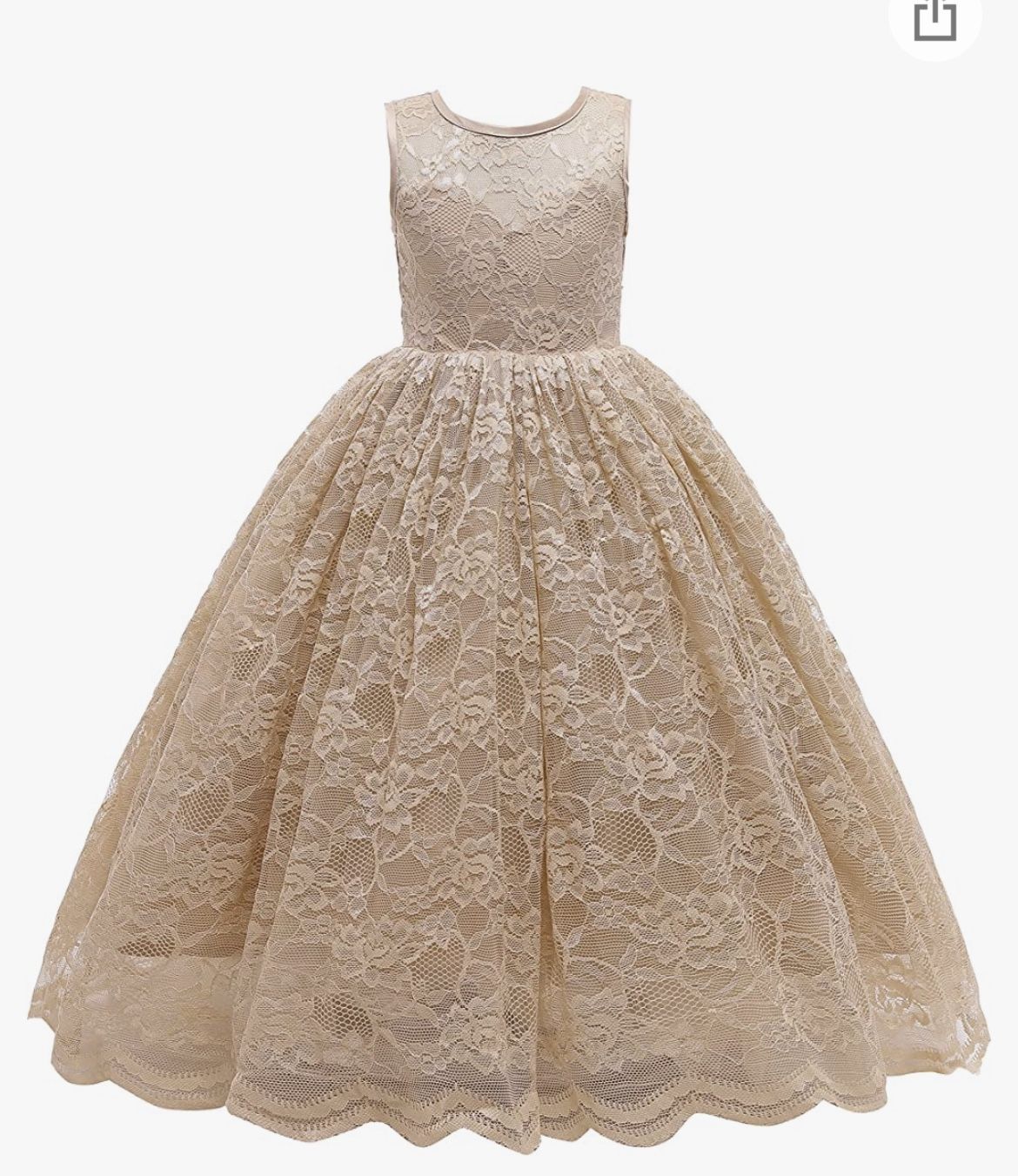 Golden Flower Girl Dress