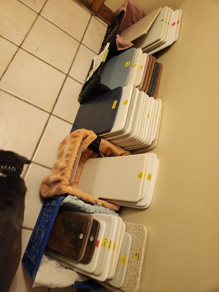 CUSTOM CORIAN CUTTING BOARDS W/ RUBBER FEET VARIOUS SIZES HALF OFF PRICES RANGE $6 TO $11