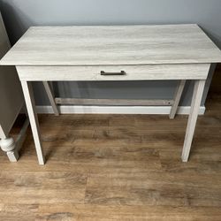 Light Wood Writing Desk / Entryway Table with Drawer